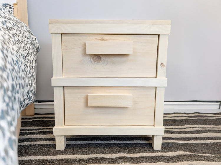 Customized Rustic 2 Drawer Nightstand by iirntree - 4