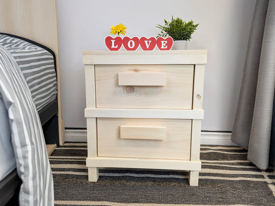 Customized Rustic 2 Drawer Nightstand by iirntree