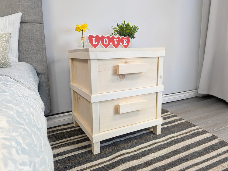 Customized Rustic 2 Drawer Nightstand by iirntree - 7