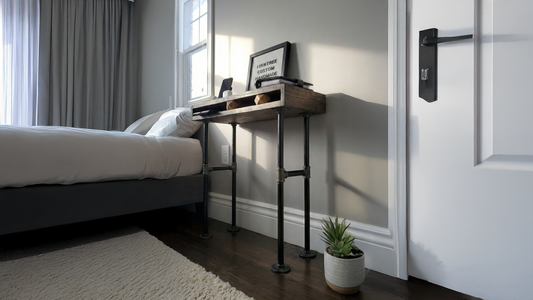 Rustic Pipe End Table