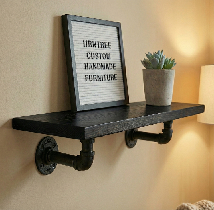 Customized Simple Pipe Wall Shelf by iirntree