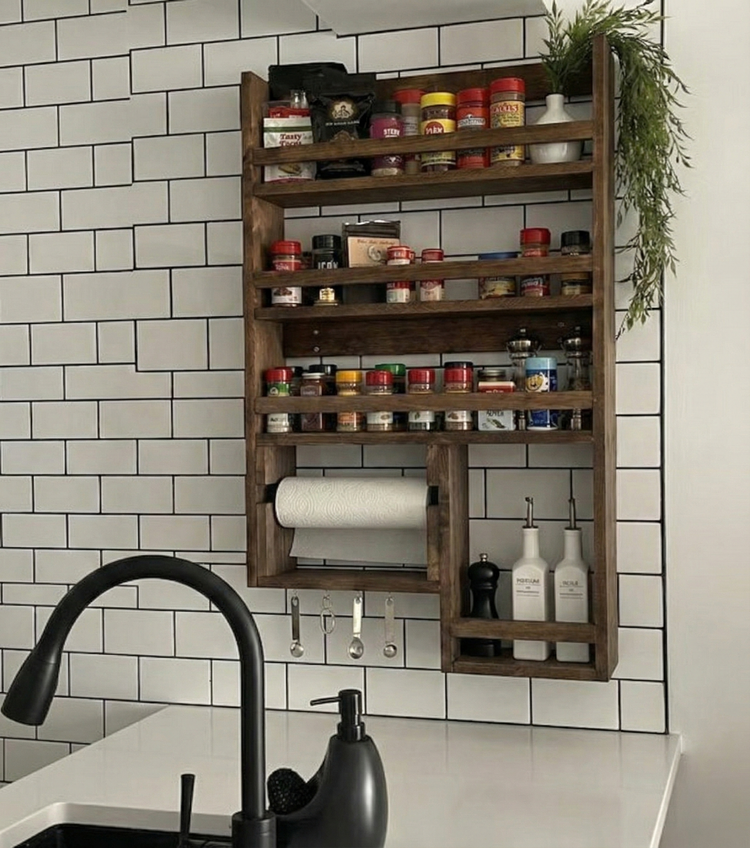 Customized Hanging Spice Rack Kitchen Organizer by iirntree - 8