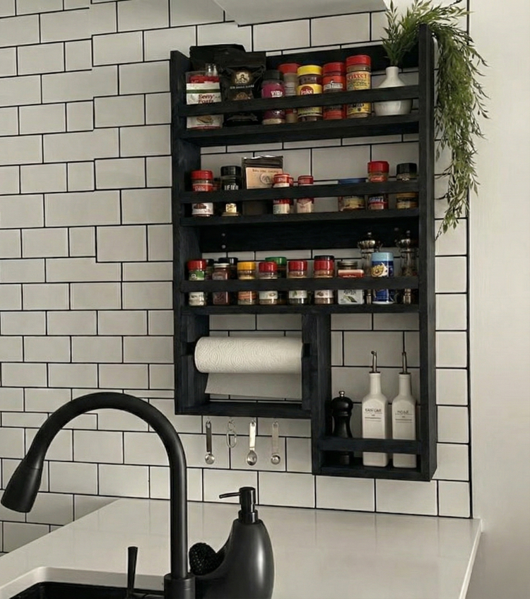 Customized Hanging Spice Rack Kitchen Organizer by iirntree - 4