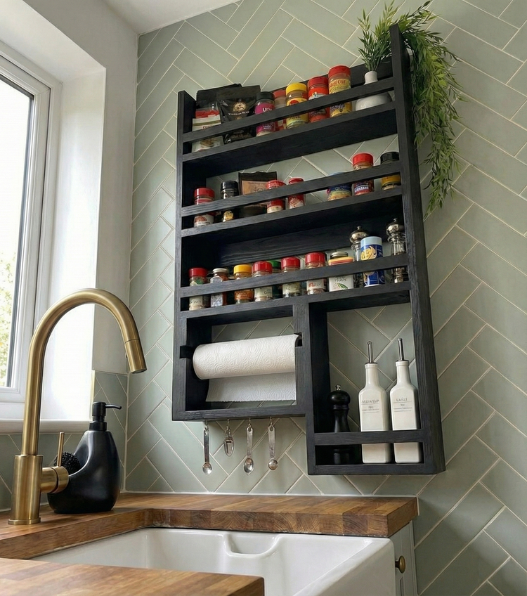 Customized Hanging Spice Rack Kitchen Organizer by iirntree - 9