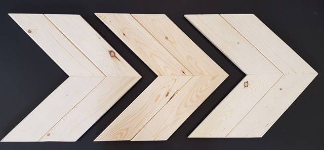Customized Chevron (SET OF 3) Wood Arrows by iirntree - 8