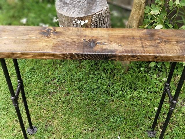 Customized Modern Pipe Bench Entryway Table by iirntree - 4