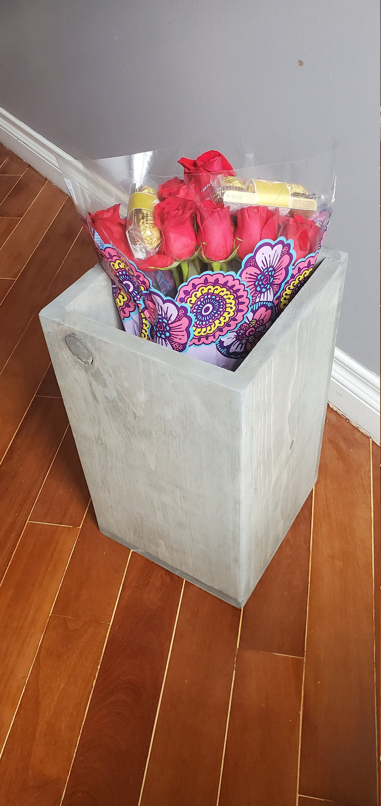 Customized Recycled Wooden Floor Vase by iirntree