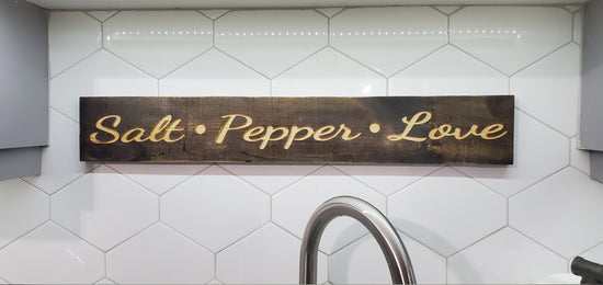 Customized Salt, Pepper, Love Sign by iirntree