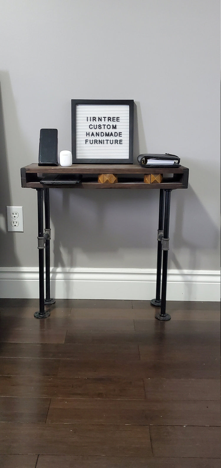 Customized Rustic Pipe End Table by iirntree - 9