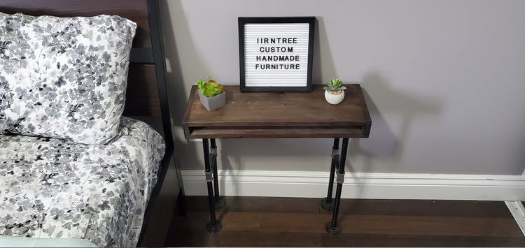 Customized Rustic Pipe End Table by iirntree