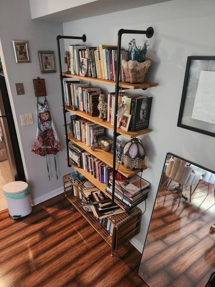 Exposed Pipe Shelving Unit For Sale