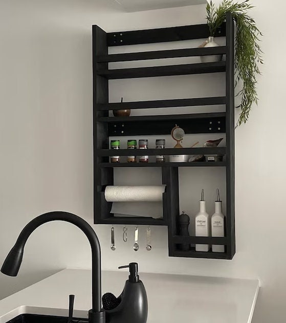 Customized Hanging Spice Rack Kitchen Organizer by iirntree