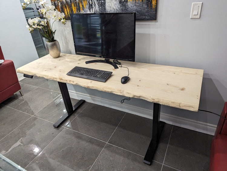 Customized Live Edge Adjustable Standing Desk by iirntree - 9