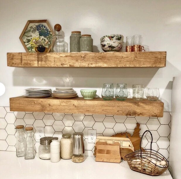 Customized Wood Floating Shelf by iirntree - 2