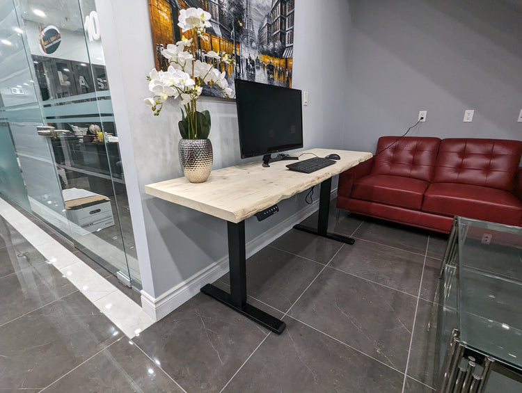 Customized Live Edge Adjustable Standing Desk by iirntree - 5