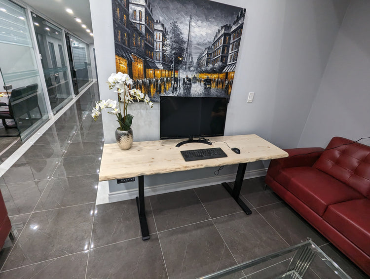Customized Live Edge Adjustable Standing Desk by iirntree - 10