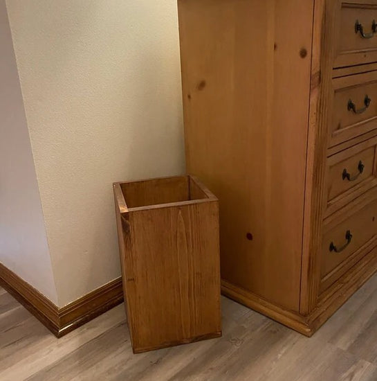 Customized Recycled Solid 3/4" Wood Waste-Bin by iirntree - 6