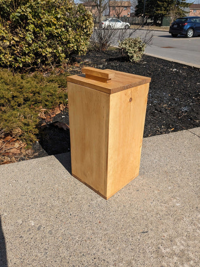 Customized Recycled Solid 3/4" Wood Waste-Bin by iirntree - 10