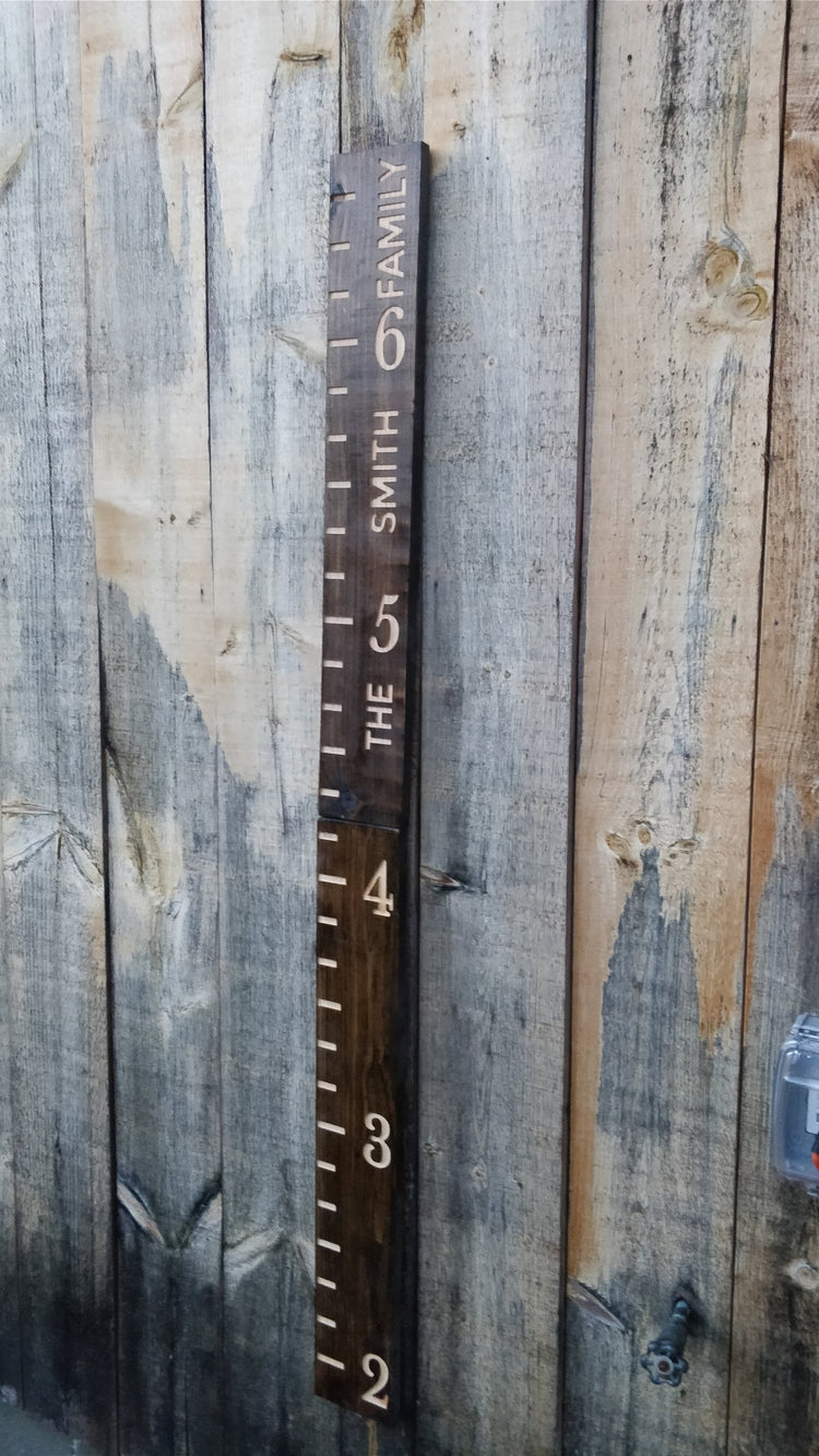 Customized Family Name Growth Chart Ruler by iirntree