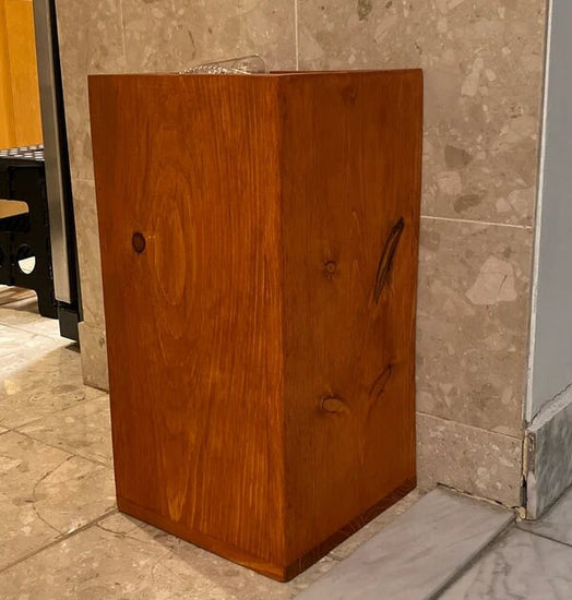 Customized Recycled Solid 3/4" Wood Waste-Bin by iirntree - 5