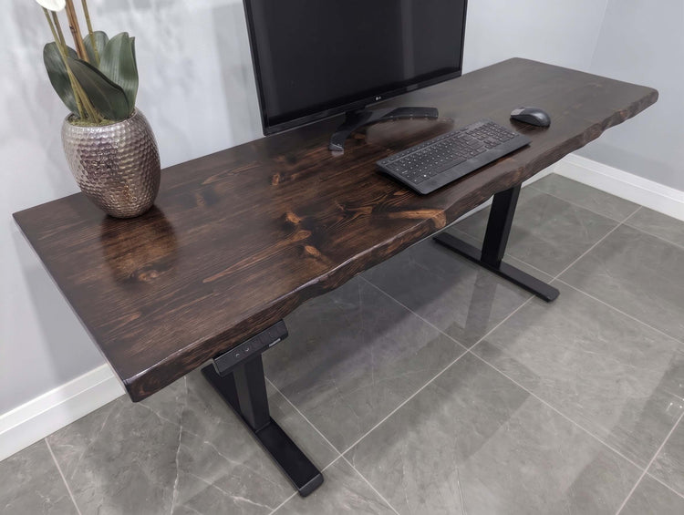 Customized Live Edge Adjustable Standing Desk by iirntree - 14