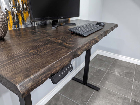 Customized Live Edge Adjustable Standing Desk by iirntree - 7