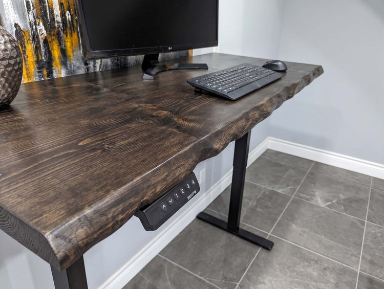 Customized Live Edge Adjustable Standing Desk by iirntree - 7