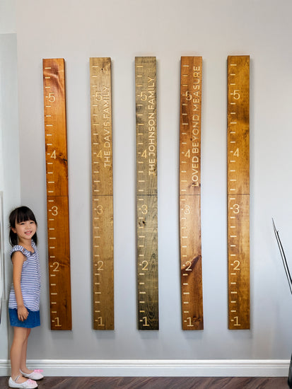 Customized Family Name Growth Chart Ruler by iirntree