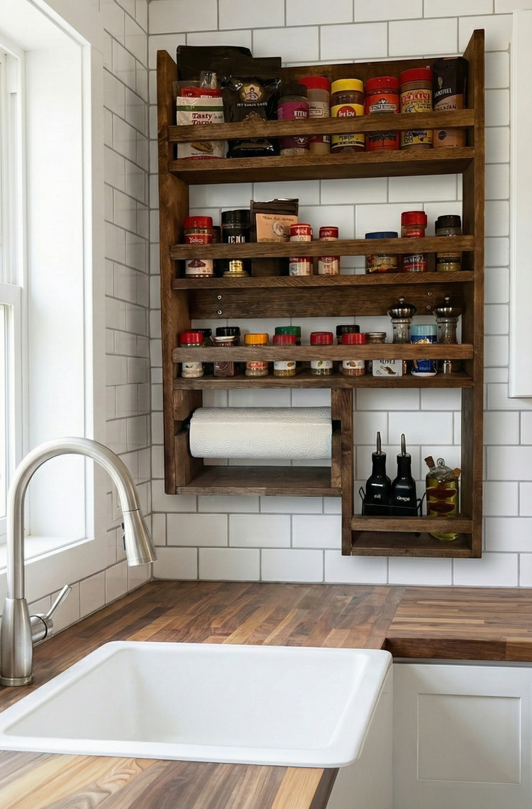 Customized Hanging Spice Rack Kitchen Organizer by iirntree - 5