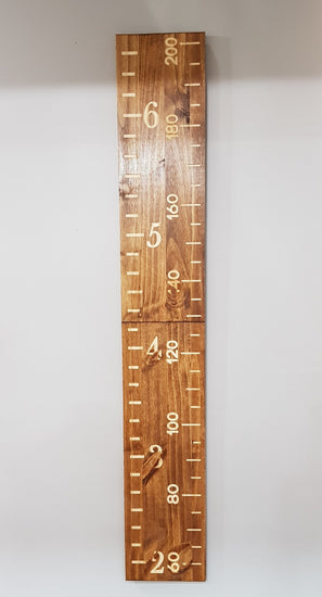 Hybrid Wide Growth Chart Ruler | Engraved Family Name Ruler | Wall Ruler | Rustic Ruler Measure 6 Ft - 2M Tall | Kids Height Ruler - iirntree