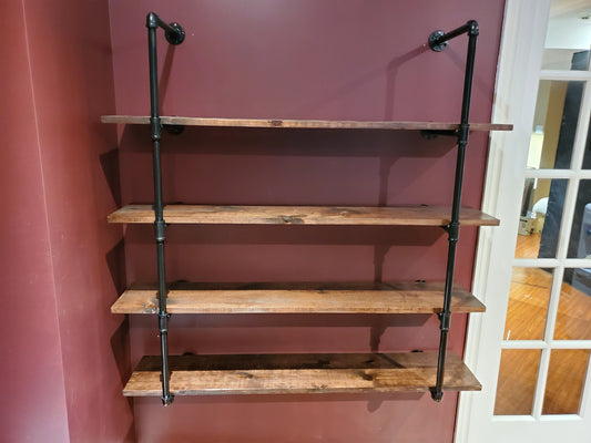 Closed Pipe Shelving | Industrial Pipe Shelf | Pipe Shelf | Industrial Bookshelves | Storage Shelf | Wall Storage | Wall Mounted Shelf - iirntree