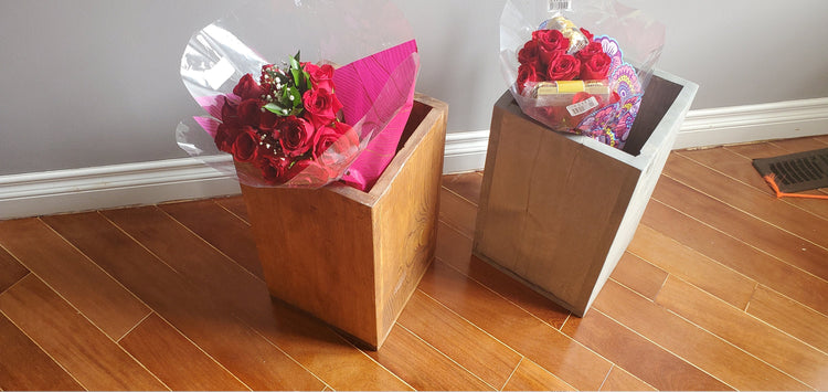 Recycled Wooden Floor Vase | Porch Vase | Wood Vase | Solid Wood Vase - FREE SHIPPING - iirntree