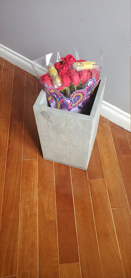 Recycled Wooden Floor Vase | Porch Vase | Wood Vase | Solid Wood Vase - FREE SHIPPING - iirntree