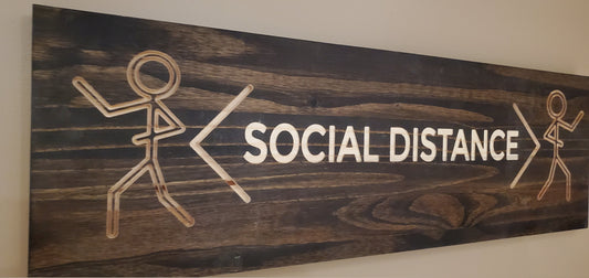 Social Distance Sign | COVID Safety Sign | COVID-19 Décor | COVID Sign | Coronavirus Sign | Keep Apart | 6 Feet Apart | 2 Meters Apart - iirntree