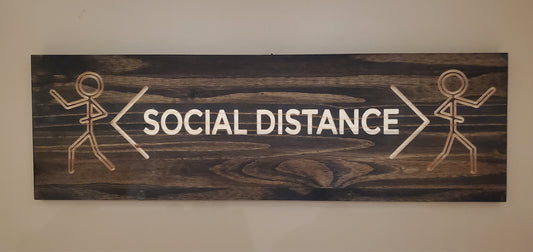 Social Distance Sign | COVID Safety Sign | COVID-19 Décor | COVID Sign | Coronavirus Sign | Keep Apart | 6 Feet Apart | 2 Meters Apart - iirntree