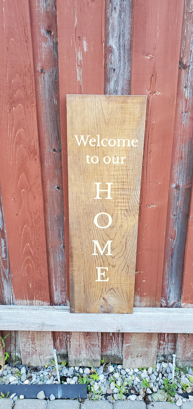 Customized Engraved Farmhouse Welcome Sign by iirntree - 8