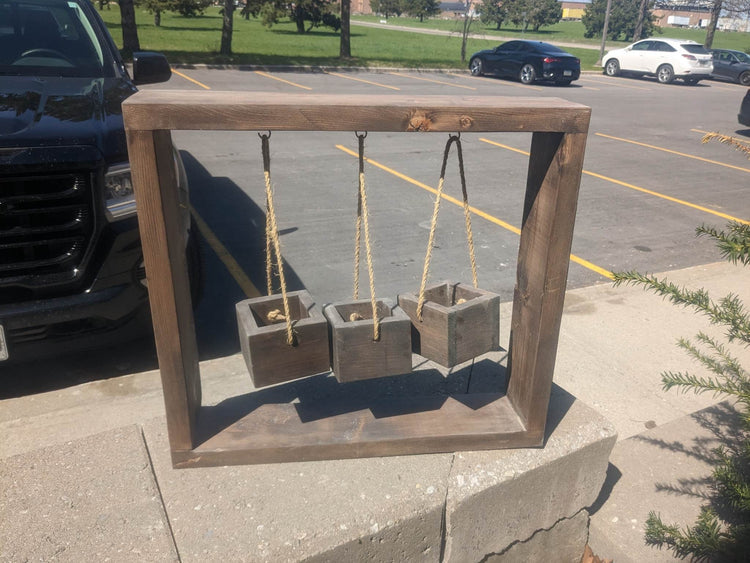 Hanging Basket Planter *FREE SHIPPING* - Hanging Planter | Outdoor Planter | Hanging Shelves | Wooden Planter - iirntree