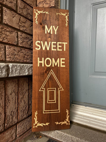 Home Sign | Farmhouse Welcome Sign | Welcome Porch Sign | Front Door Welcome Sign | Wood Welcome Sign - iirntree