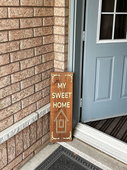 Home Sign | Farmhouse Welcome Sign | Welcome Porch Sign | Front Door Welcome Sign | Wood Welcome Sign - iirntree