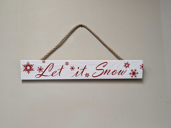 Seasonal Sign | Christmas Sign | Seasonal Décor | Let is Snow Sign | Home Décor Sign | Snowflake Pattern | Festive Decoration - iirntree