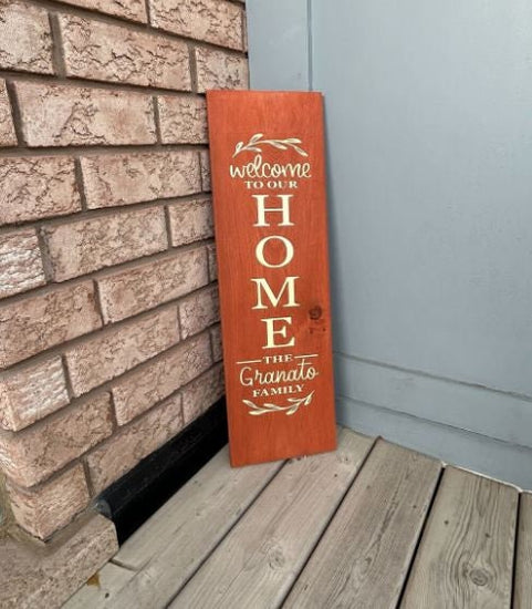 Custom Sign | Farmhouse Custom Sign | Porch Sign |  Front Door Sign | Wood Sign | Kitchen Sign | Wooden Décor | Vertical Sign - iirntree