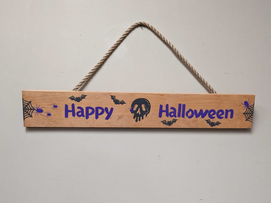 Halloween Sign | Spooky Signage | Seasonal Décor | Autumn Theme | Happy Halloween Sign | Home Décor Sign | Trick or Treat Accessory - iirntree