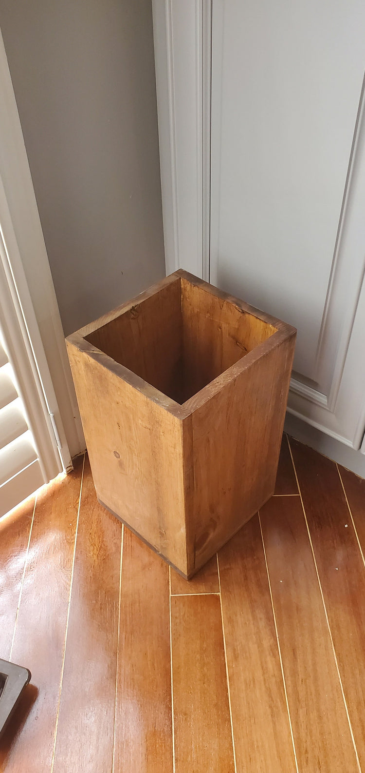 Handmade Recycled Solid 3/4" Wood Waste-Bin | Trash Bin | Trash Can | Wastebasket Dustbin | Garbage Box | Bucket | FREE SHIPPING!! - iirntree