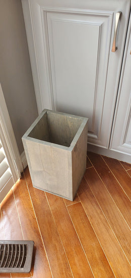 Handmade Recycled Solid 3/4" Wood Waste-Bin | Trash Bin | Trash Can | Wastebasket Dustbin | Garbage Box | Bucket | FREE SHIPPING!! - iirntree