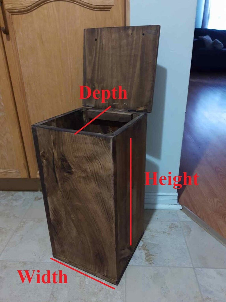 Handmade Recycled Solid 3/4" Wood Waste-Bin | Trash Bin | Trash Can | Wastebasket Dustbin | Garbage Box | Bucket | FREE SHIPPING!! - iirntree